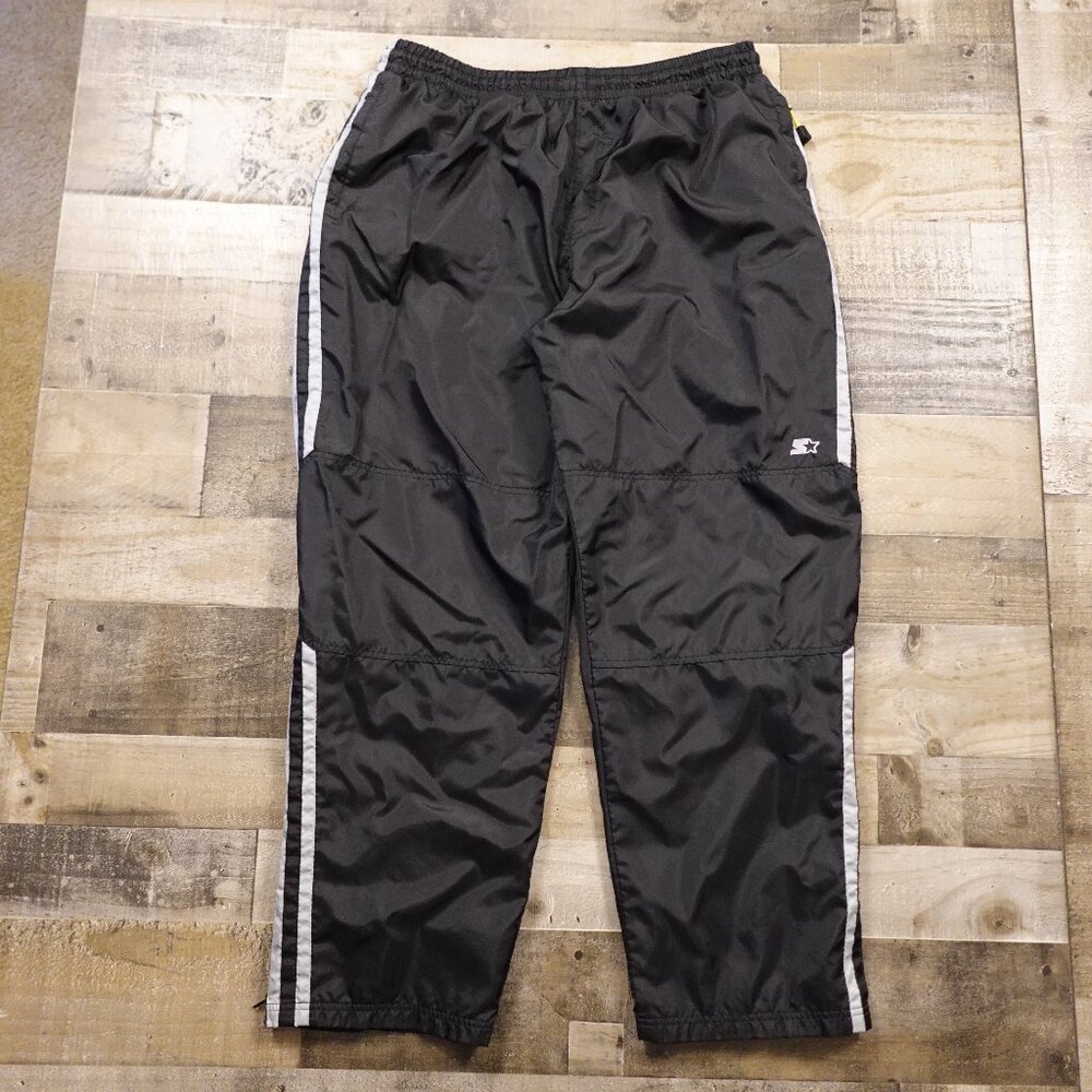 Starter Nylon Track Pants Men’s XL Black Retro Y2K Athletic Warm-Up